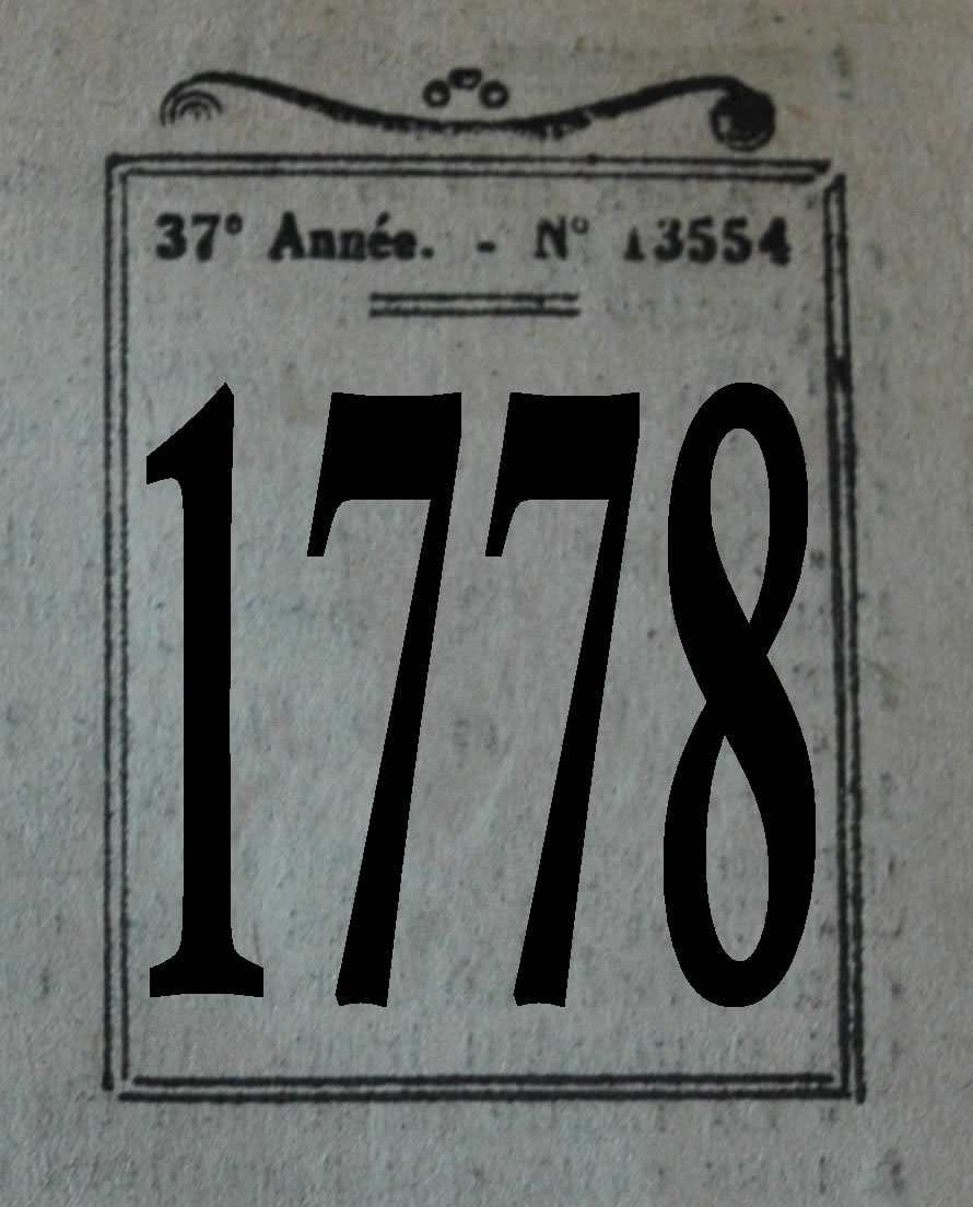 le quotidien dans la presse en 1778