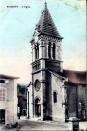 Miniature de l'église de Pompey au début des années 1900