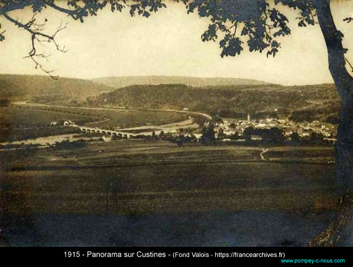 1915 - Panorama sur Custines