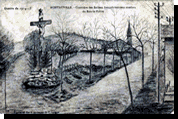 Le cimetière des Soldats français tués aux combats du Bois-le-Prêtre à Montauville par P. Languet