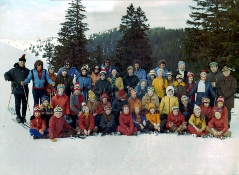 Classe de neige à ? en 1974