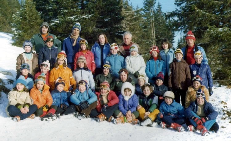 1977 - Classe de neige à Thollon les Memises