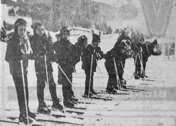 Classe de neige 1969 aux Gêts pour les écoliers du centre