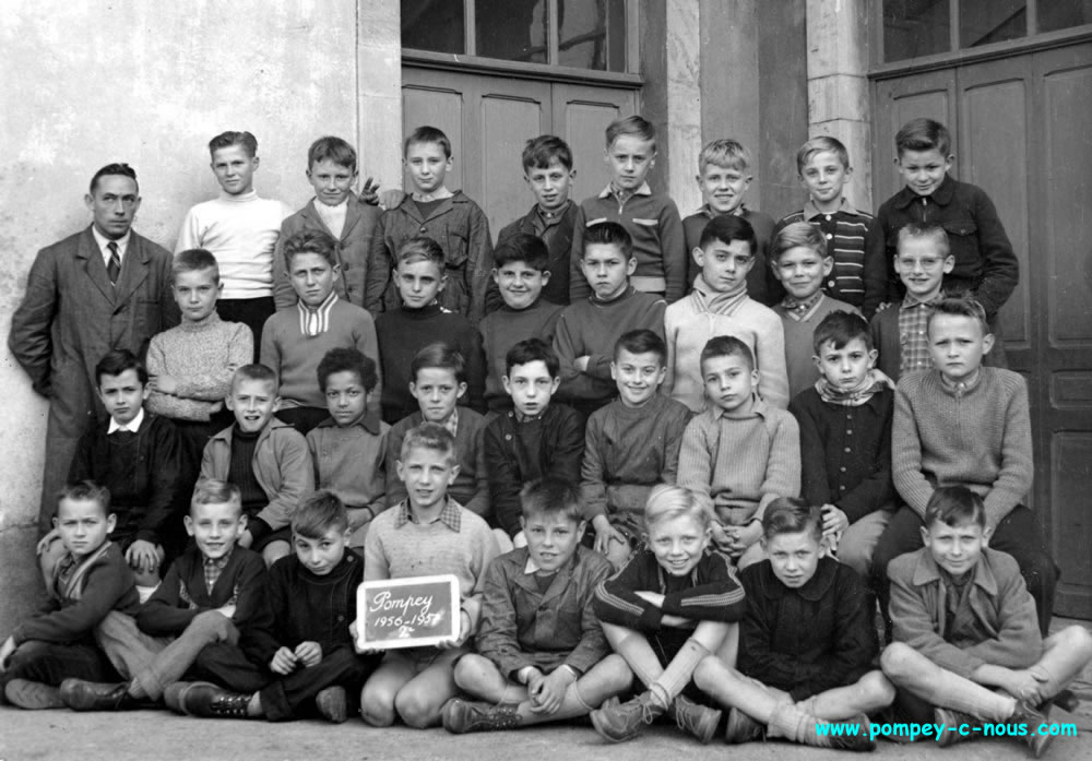 1956-1957, classe de garçons