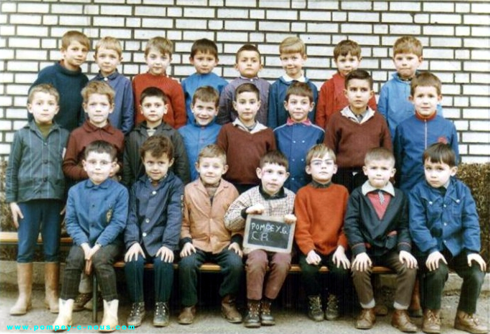 Classe de CP école du centre de Pompey en 1965-1966 (Photographie n°115 ; dépôt de Jean-Luc DUBOIS)