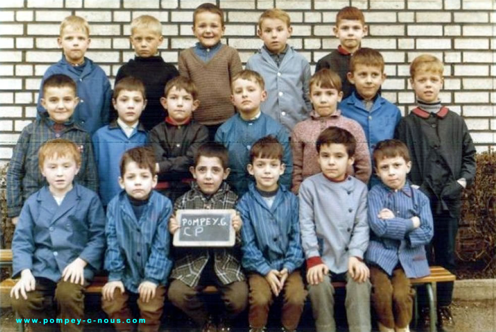 Classe de CP école du centre de Pompey en 1965 (Photographie n°119 ; dépôt de Jean-Luc DUBOIS