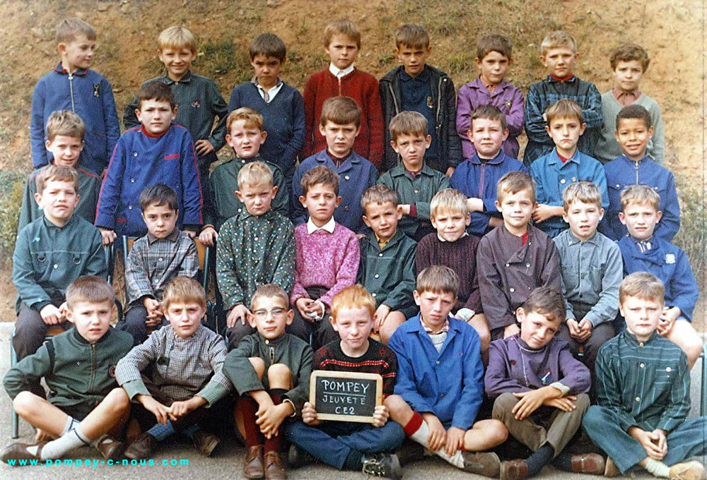 Classe de CE2 à l'école Jeuyeté en 1969-1970