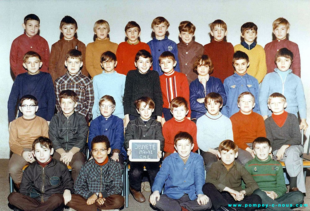 Classe de CE1 à l'école Jeuyeté en 1967-1968