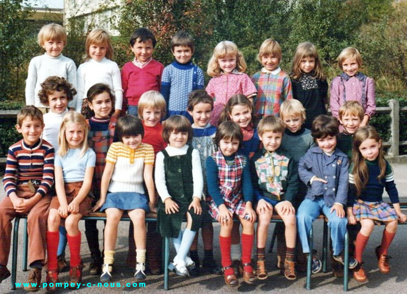 Classe de l'école du centre de Pompey en 1976 (Photographie n°293)