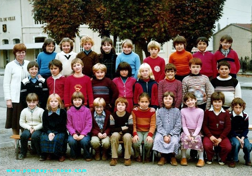 Classe de ? à l'école du centre en 1979 (Photographie n°172 , dépôt de Laurence GRANDJEAN)