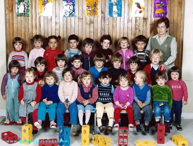 Ecole des Vannes (Jean Moulin), classe de maternelle en 1981 (Photographie n° 344)