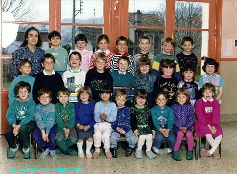 Classe de maternelle à l'école du centre de Pompey en 1988 (Photographie n°312)