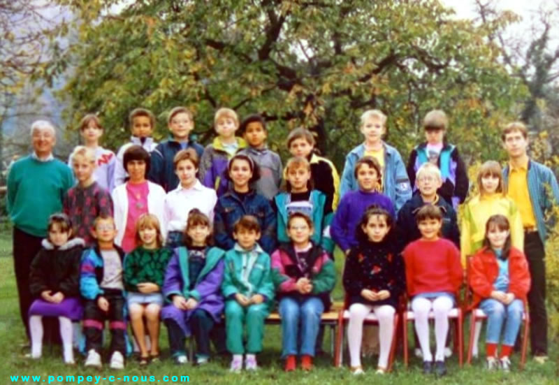 Classe de l'école du centre de Pompey en 1993 (Photographie n°326)