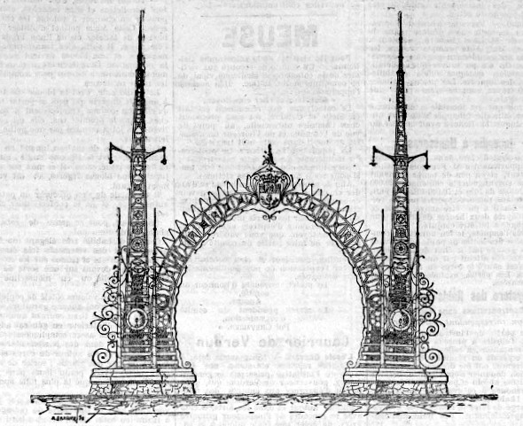 porte monumentale de l'exposition de Nancy 1909
