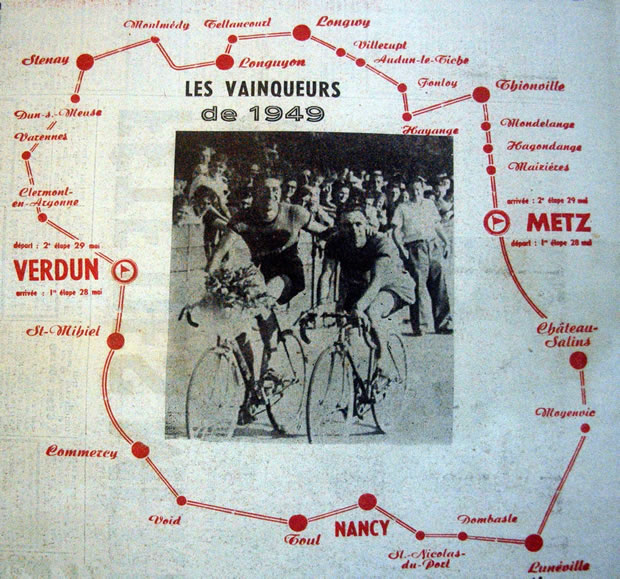 tracé de la course de 1950