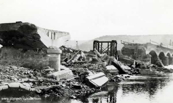 Destruction du pont de Custines