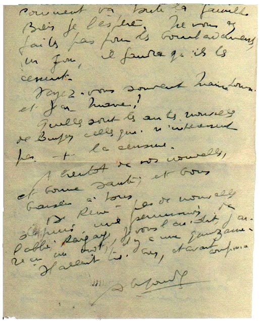 Deuxième page de la lettre d'Alexandre