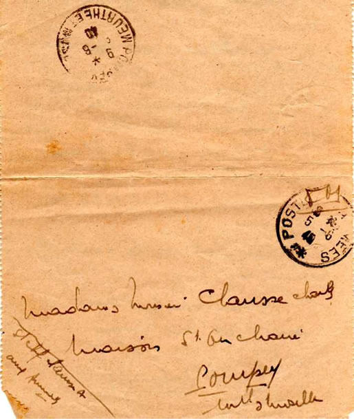courrier d'Alexandre du 3 juin 1940