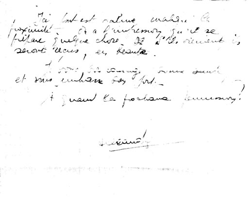 2ème page de la lettre d'Alexandre