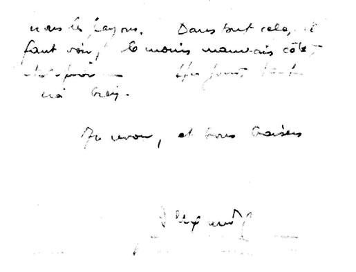 deuxième page de la lettre d'Alexandre du 12 juin 1940