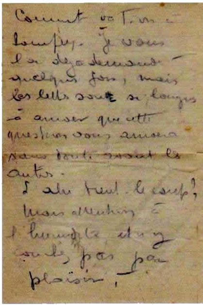 2ème page de la lettre d'Alexandre
