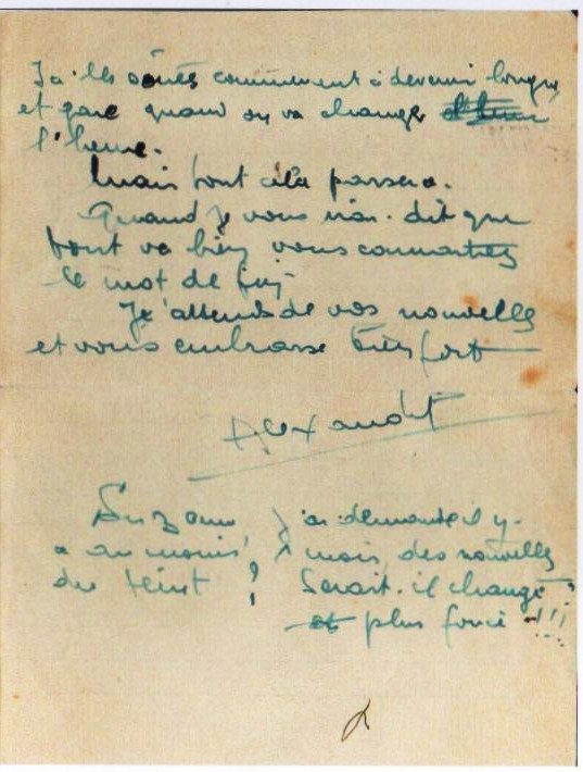 3ème page de la lettre d'Alexandre