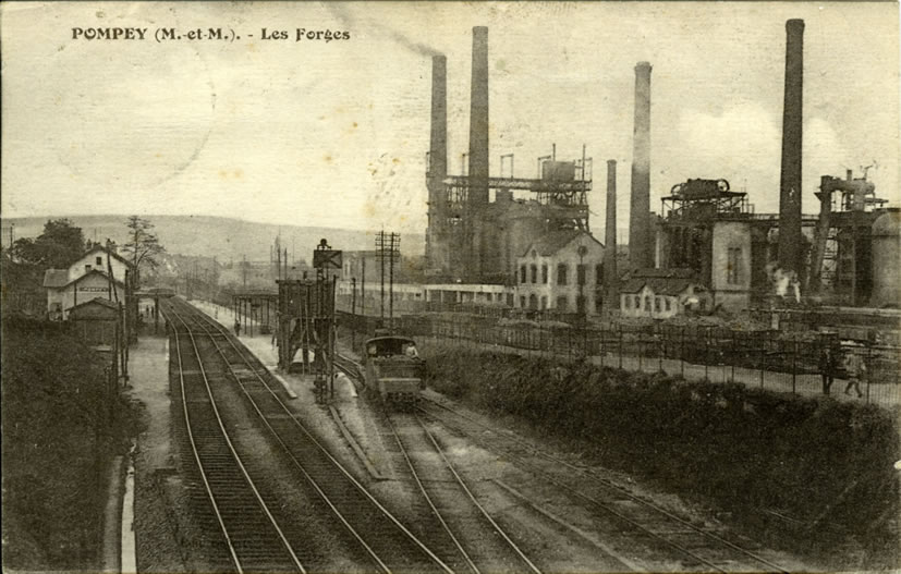 Vue de la gare et de l'usine, image originale