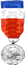 médaille officielle d'honneur de travail d'argent pour 30 ans de service dans le même établissement