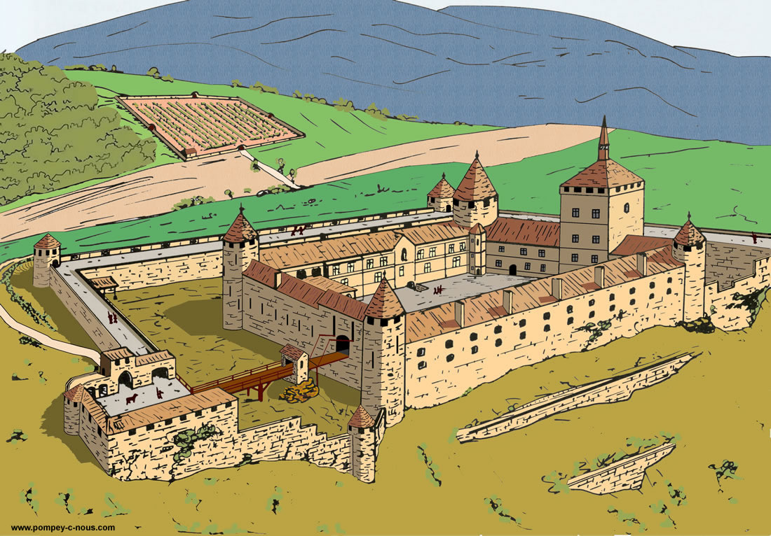 château de Custines au 16e siècle